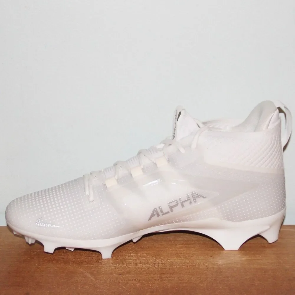 Nike Alpha Menace 4 Elite Football Cleats Mens 12 White Silver